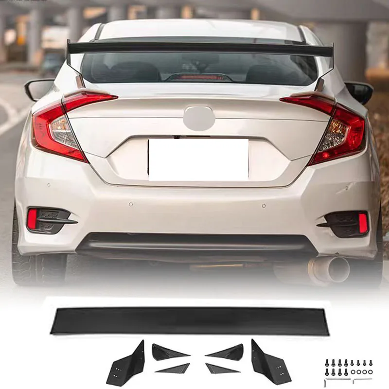 

For 2016-2019 Honda Civic 10th sedan FC1 FC2 racing style new adjustable MUGEN spoiler rear JDM rear trunk lid wing attachment