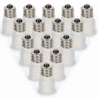 

15Pcs Light Bulb Base Converter E12 E14 Socket Adapter High Precision Thread Matching Lamp Adapter for Chandelier Carport