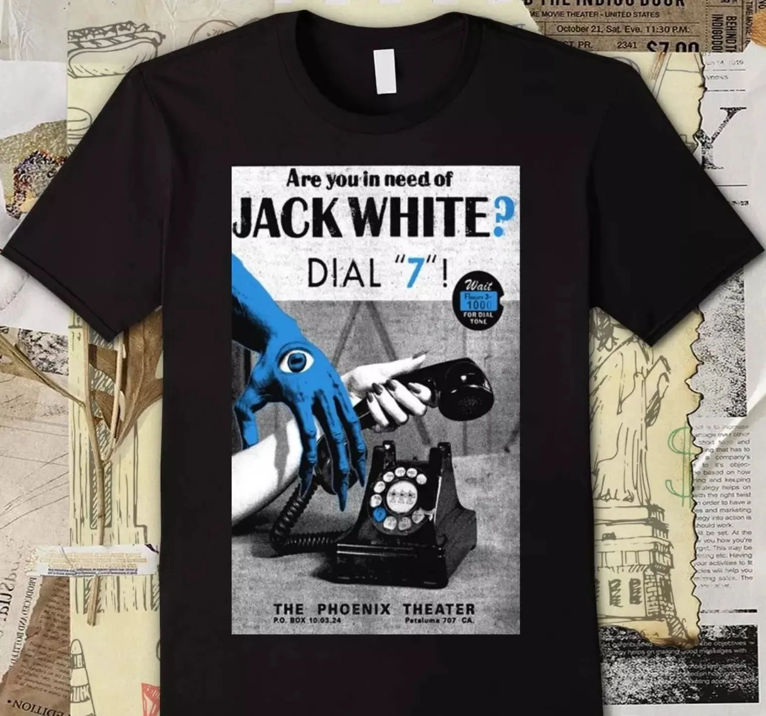 Poster Jack White October 3-2024 The Phoenix Theater Petaluma T-Shirt S-5XL