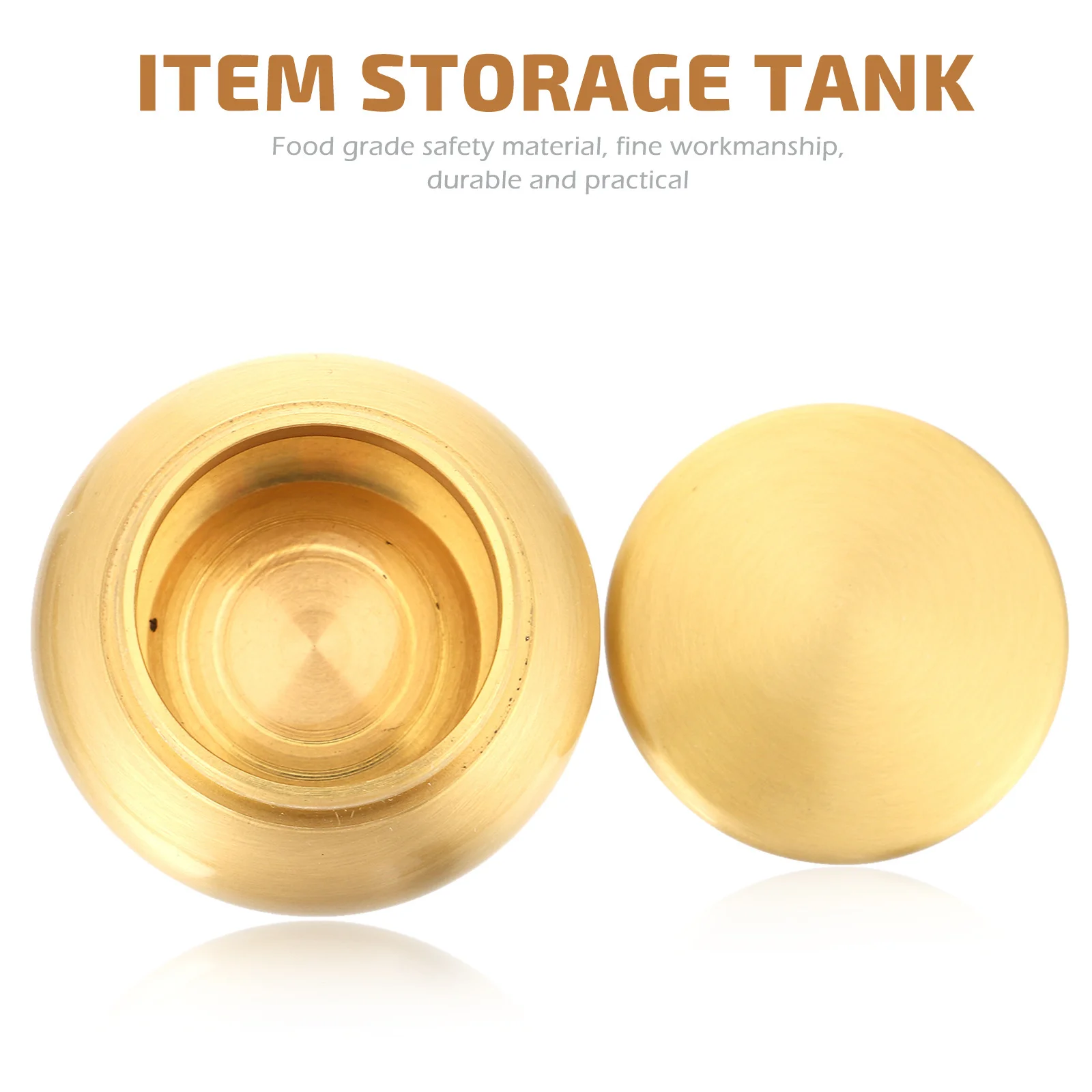 

Copper Tea Storage Can Food Grade Airtight Powder Jar Creative Sealed Canister For Incense Ointment Household Kitchen Supplies