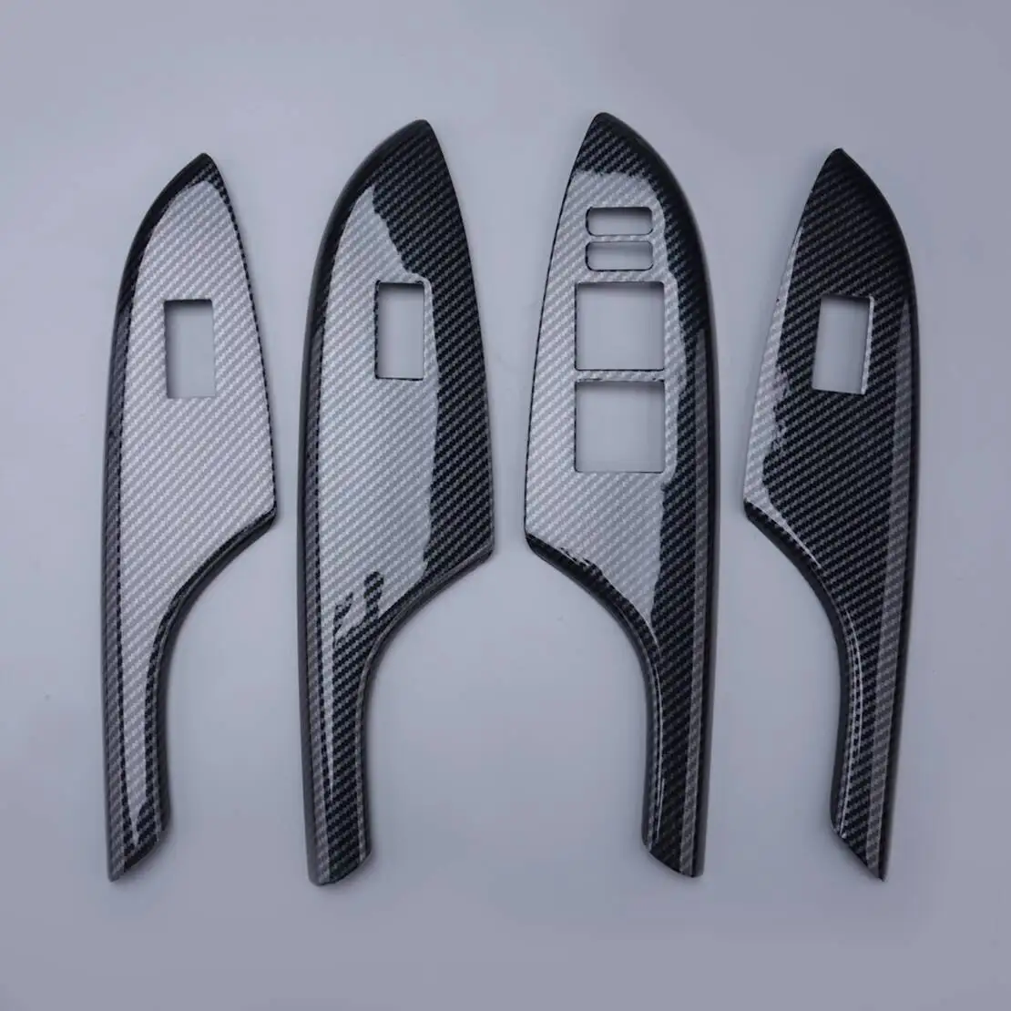 

4Pcs Door Window Lift Switch Panel Trims Covers Fit For Toyota Corolla 2007-2009 2010 2011 2012 2013 LHD Carbon Fiber Style ABS
