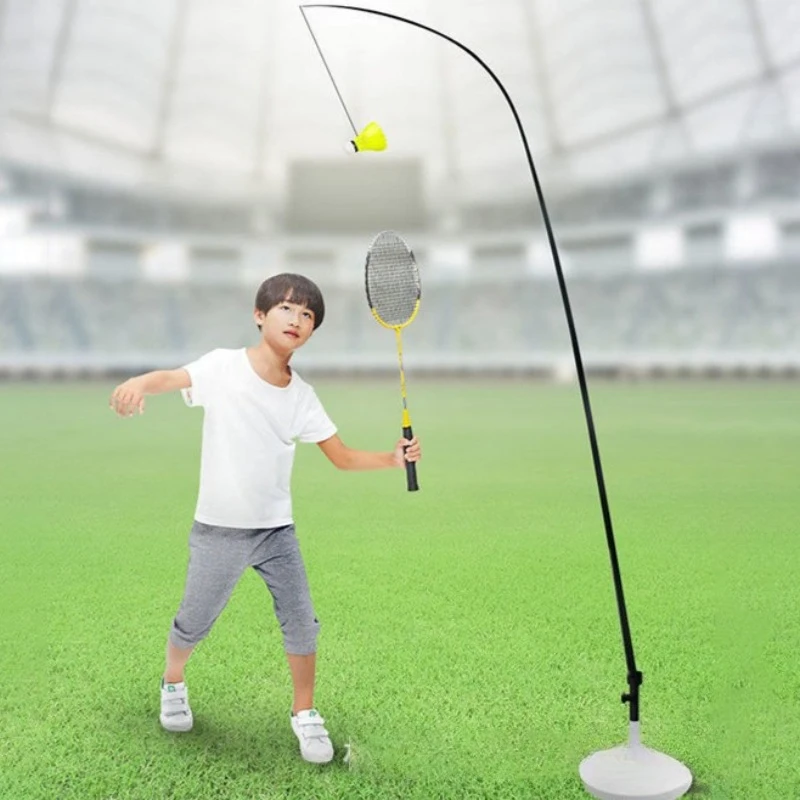 Scalable Rebound Badminton Trainer Children Single Badminton Trainer Adults Practice Badmintons Parts Outdoors Training Aids
