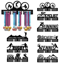 Acrylic Medal Holder Gymnastics Dance Medal Hanger Display Sports Hook Stand Wall Mount Hanger Hanging for Home Athlete Medalist