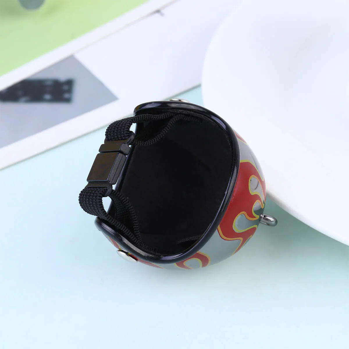 

1pc Adjustable Chicken Pet Headgear Elastic Band Poultry Safety Bright Patterns Protect Heads Various Sizes Comfortable