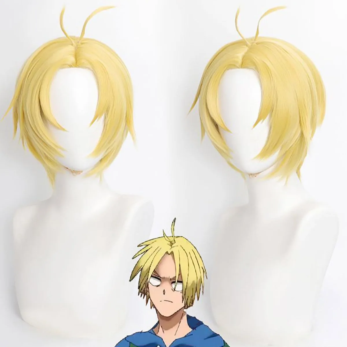 

Anime Sakamoto Days Shin Asakura Cosplay Blonde Wigs 30cm Short Party Costume Heat Resistant Synthetic Hair Halloween