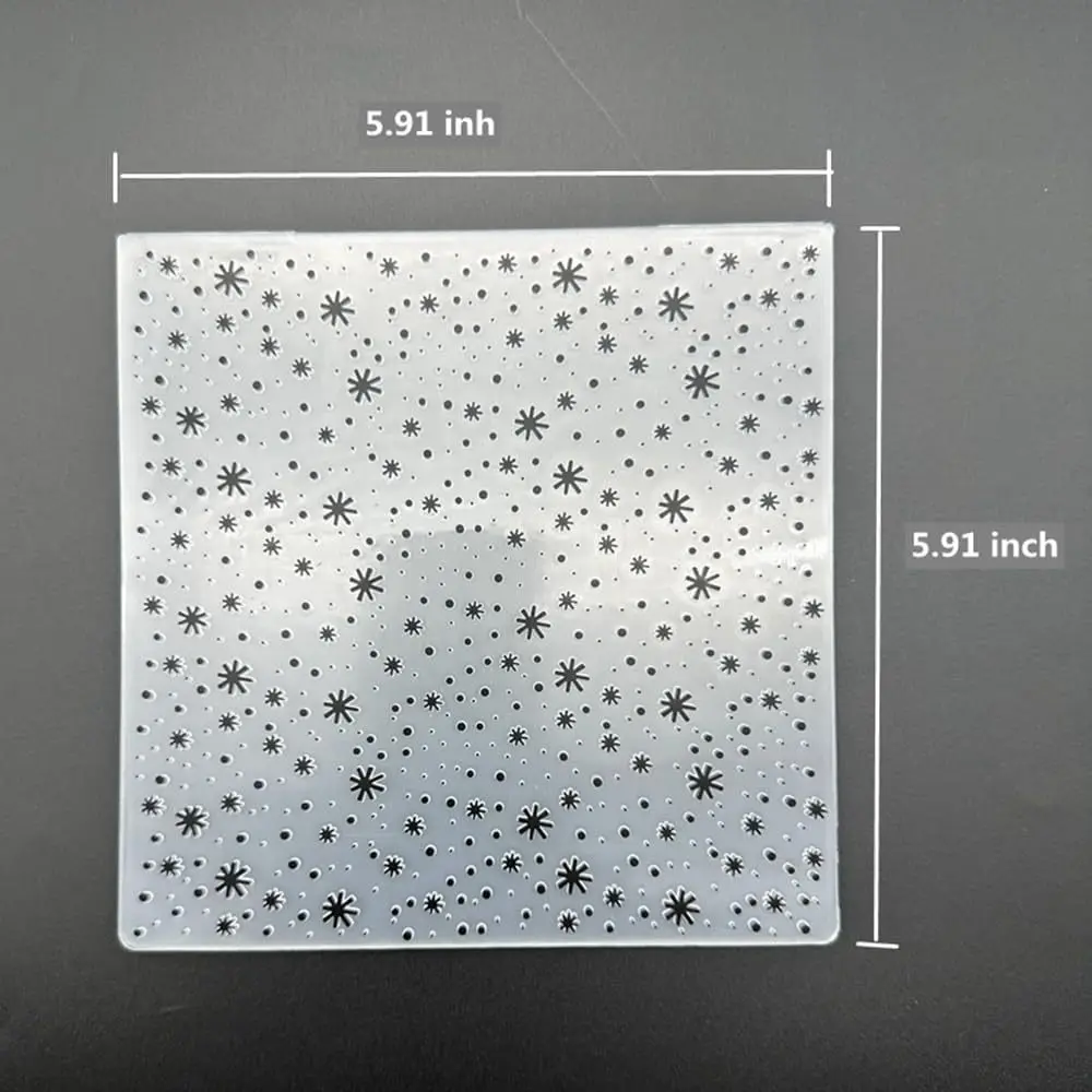 البلاستيك النقش مجلد قالب عيد الميلاد الثلج السقوط الملمس 5.91x5.91 بوصة لصنع البطاقة DIY بها بنفسك سكرابوكينغ ورقة