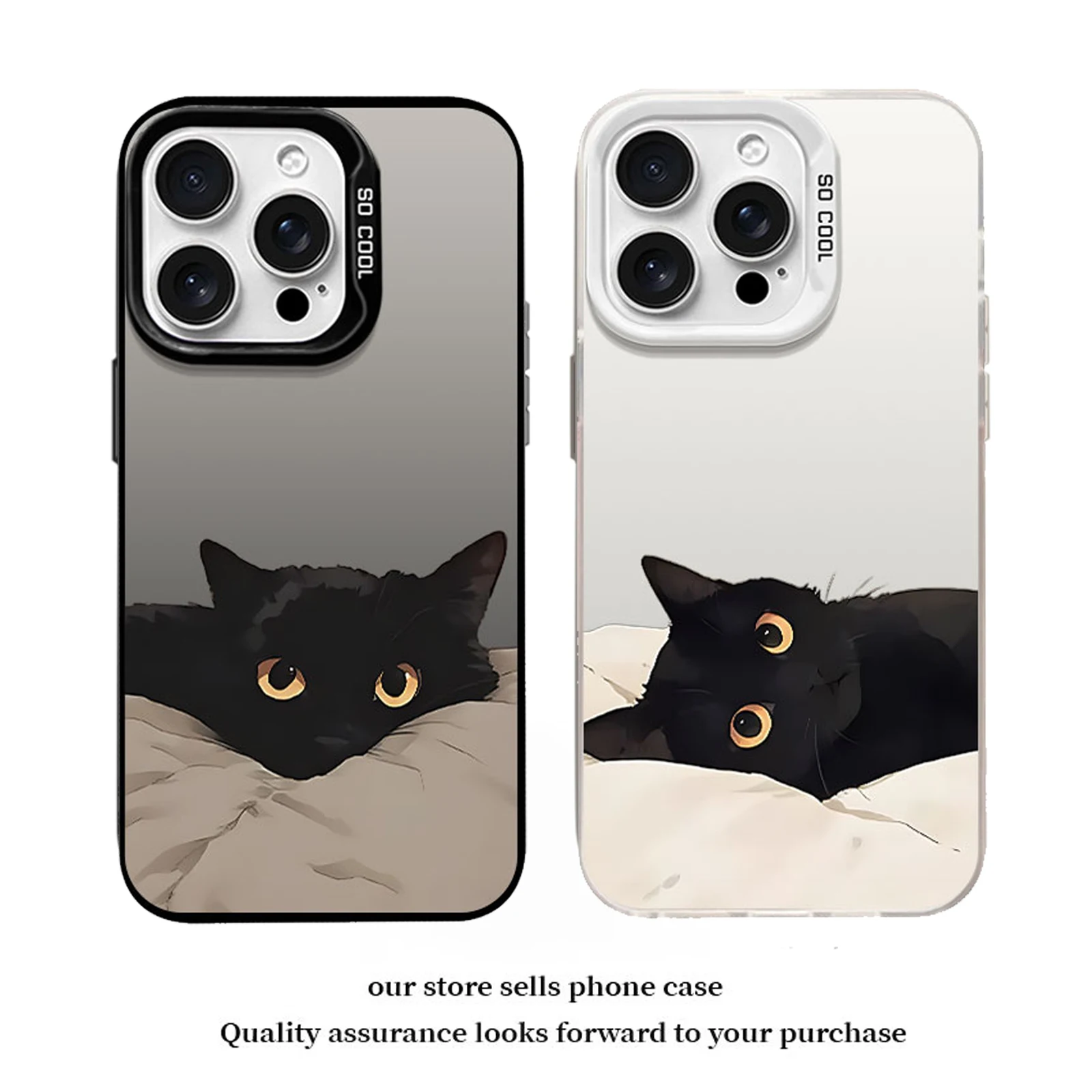 Gato preto dos desenhos animados casal caso de telefone para oppo a15 a16k a17 a37 a38 a57 a58 5g a74 a78 a94 a5 a60 a98 a78 a79 proteger capa traseira