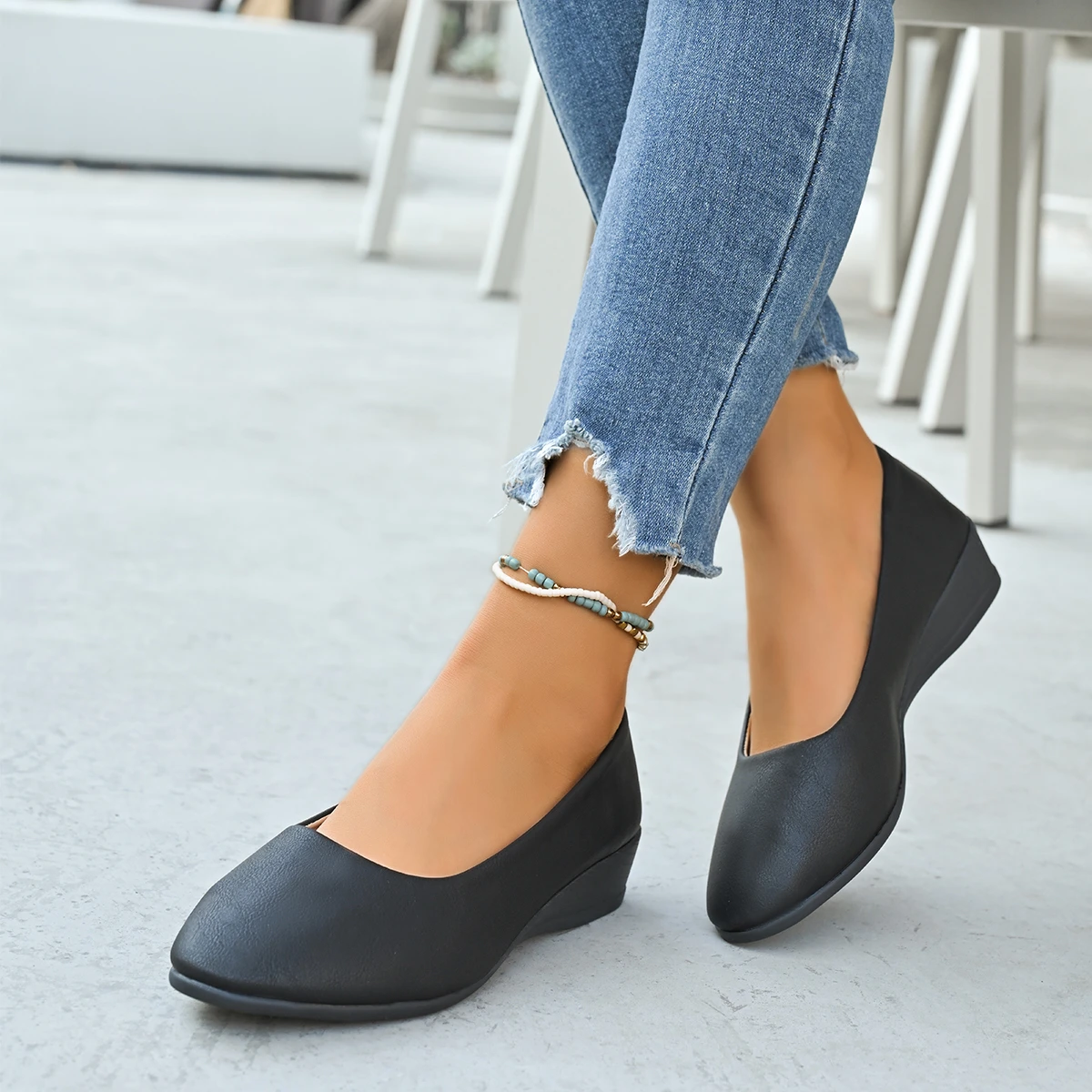 Primavera y otoño elegante cabeza redonda Sexy tacón medio zapatos casuales de moda más vendidos nuevos zapatos de mujer cómodos