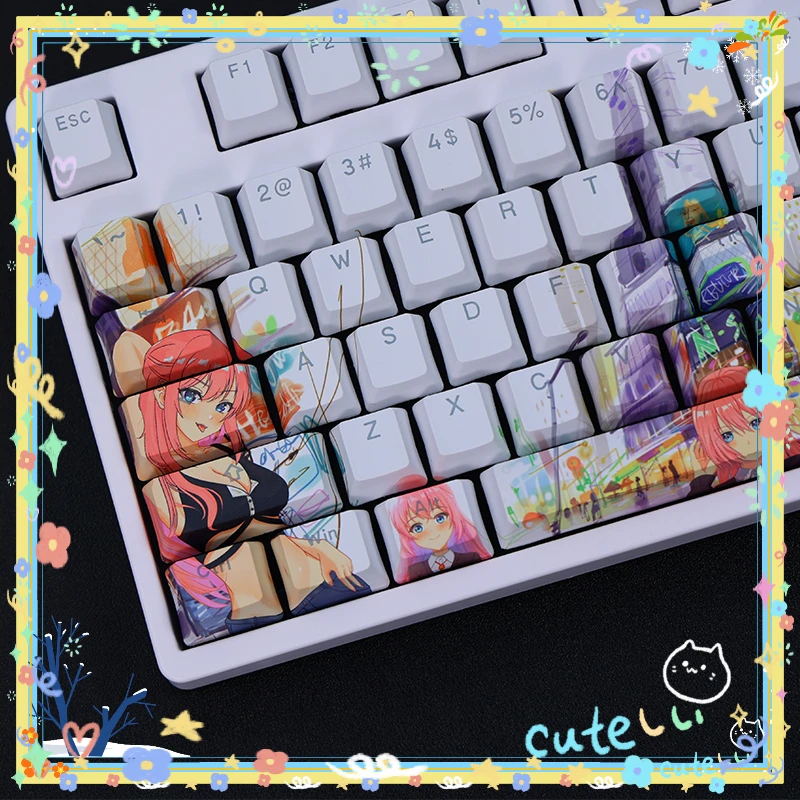 

108 Keys/Set Shikimoris Not Just a Cutie Theme Japanese Anime Custom DIY Design Cute Girl PBT Keycap for Mechanical Keyboard