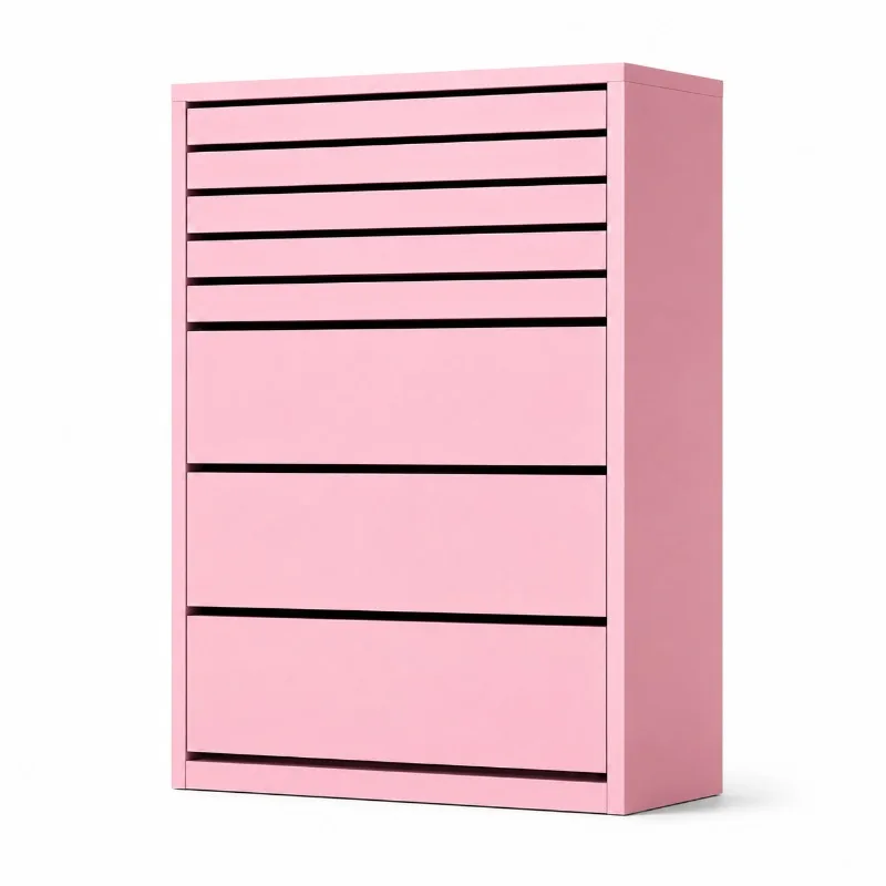 Ustomizable Thickened Pink 8-Drawer Tool Cabinet Hardware Parts Storage Chest for Workshop Factory