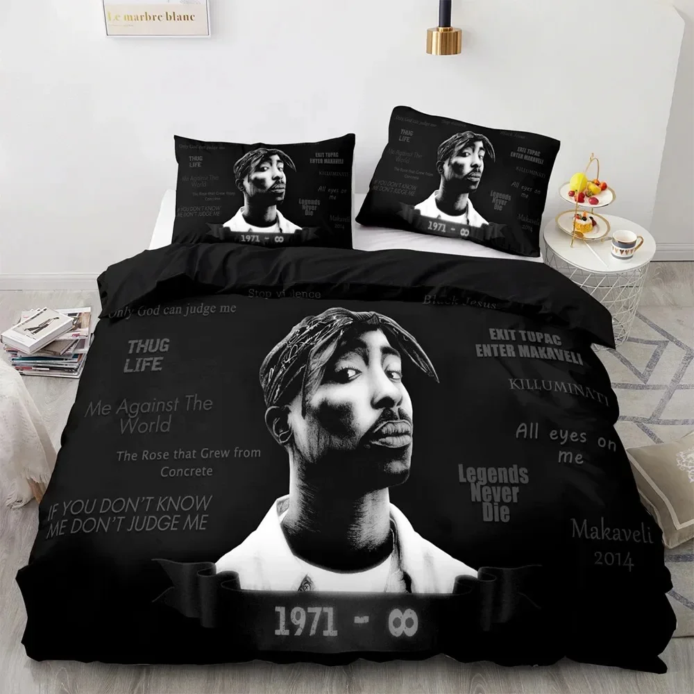 

2Pac Tupac Amaru Shakur 3D Duvet Cover Bedding Set Comforter Linen Pillowcases Home Decor Single Double Twin King Queen