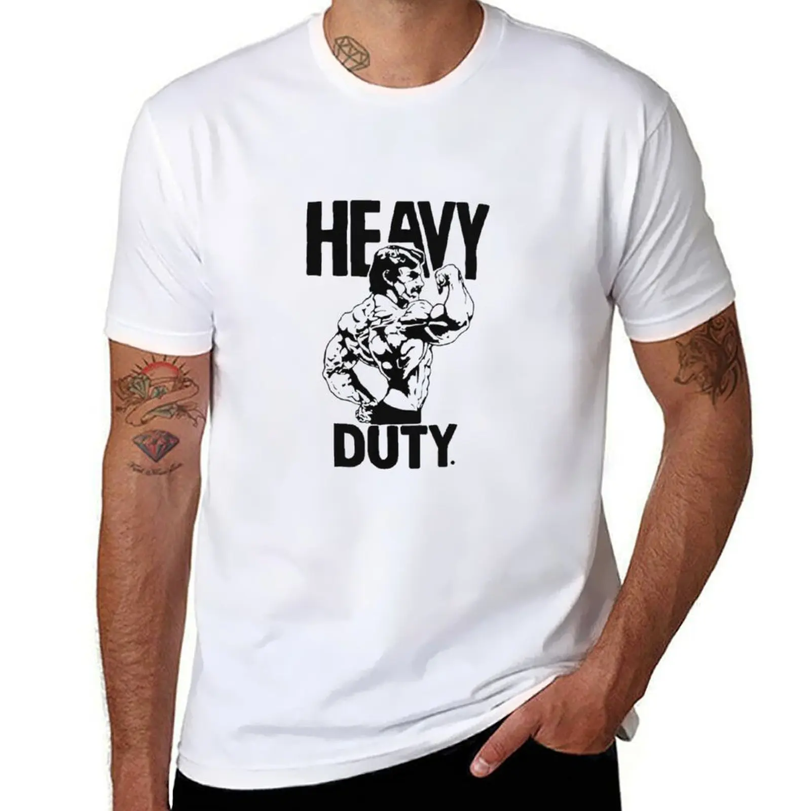 Mike Mentzer Heavy Duty Logo T-shirt hippie clothes korean fashion fitted t shirts for men