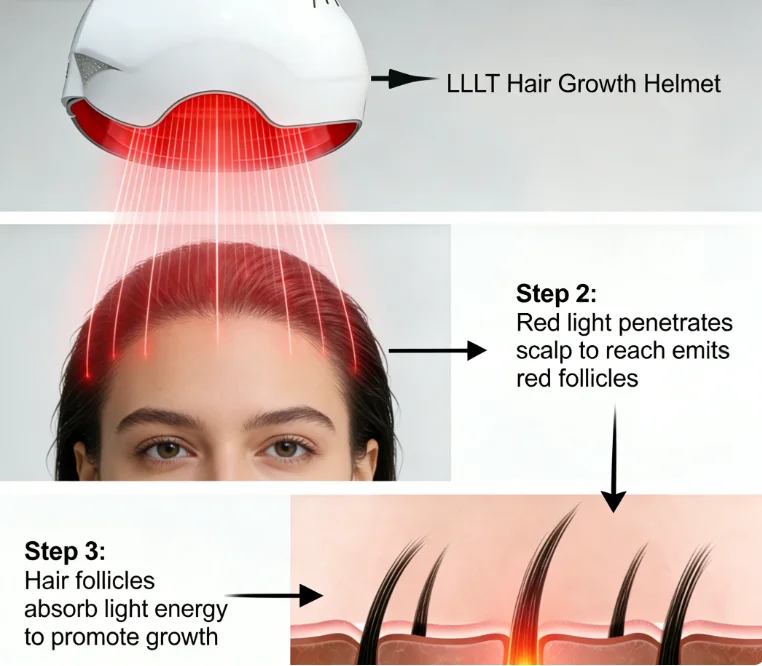 

Профессиональная система для восстановления роста волос COZING-C300: 90 лазерных диодов 650 нм, 210 светодиодов, регулируемые уровни мощности для максимального эффекта на коже головы