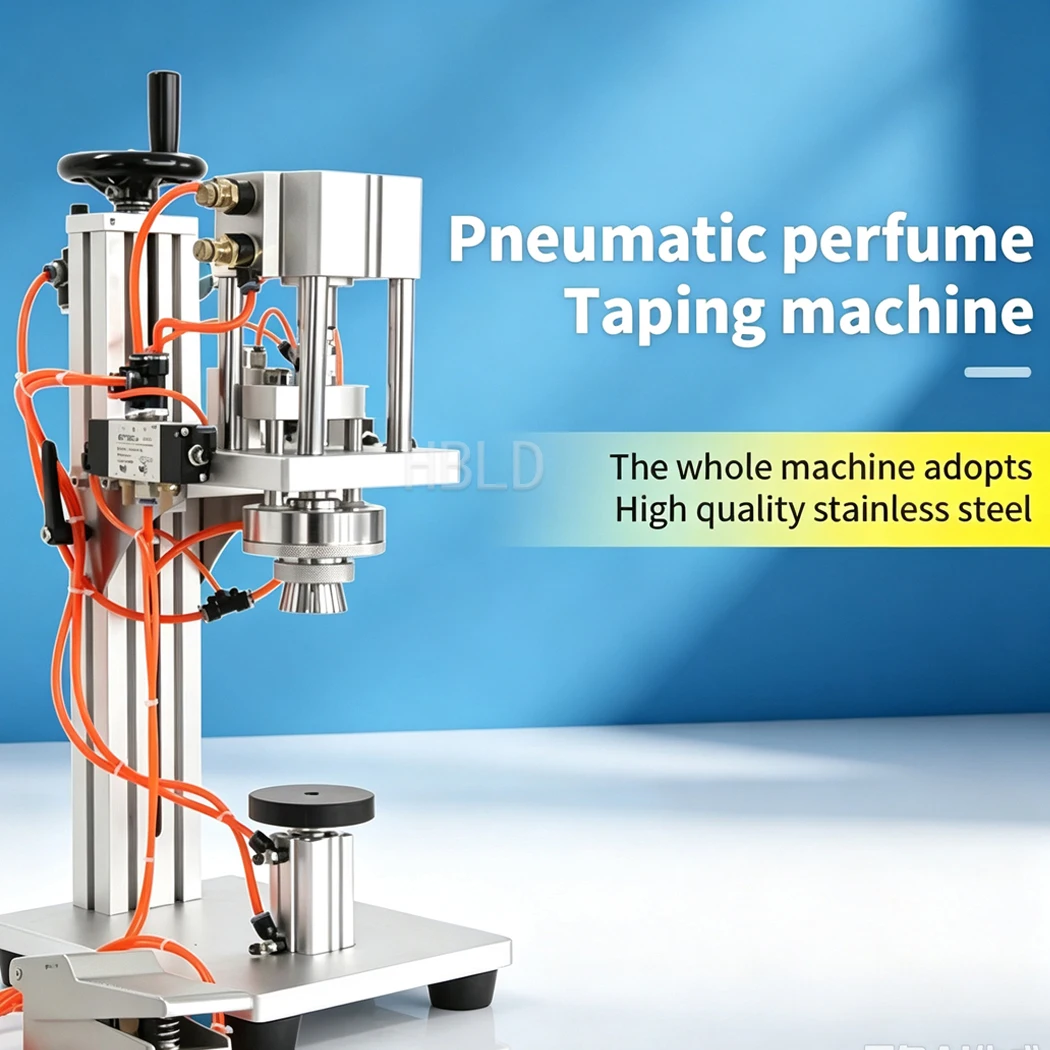 Perfume Bottle Sealer Pneumatic Spray Vial Capping Machine Semi‑automatic Capper for Cosmetic Lab Packing