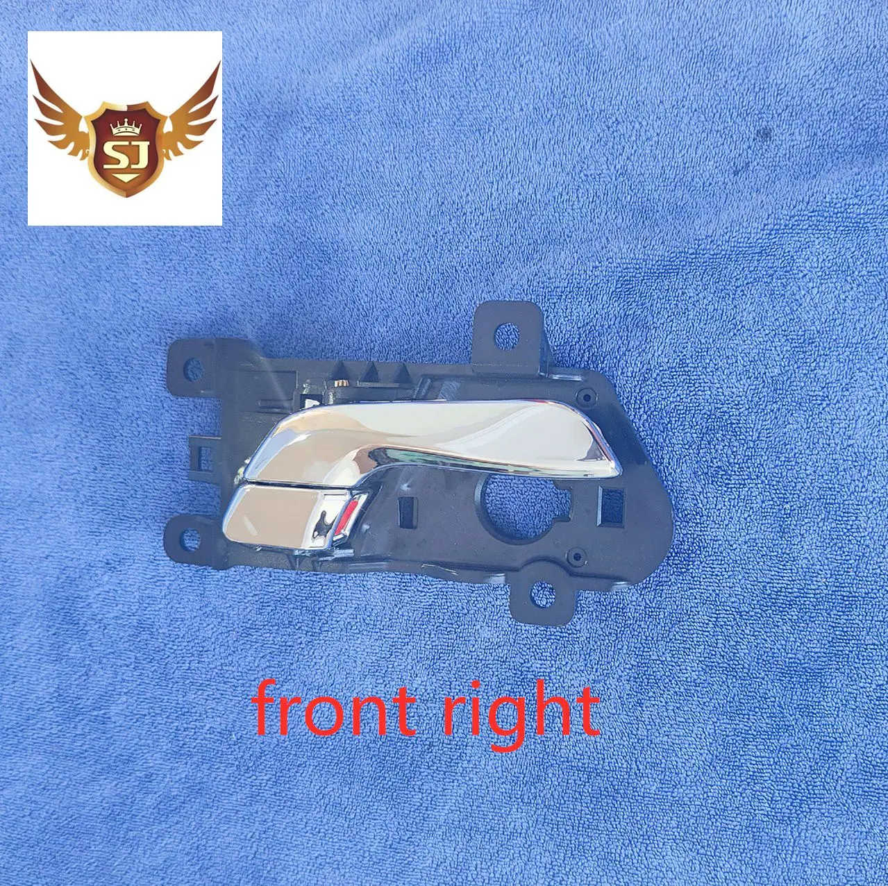 Interior Door Handle for Hyundai Santa FE 2013-2016, Silver Front Left and Right, 1PC,