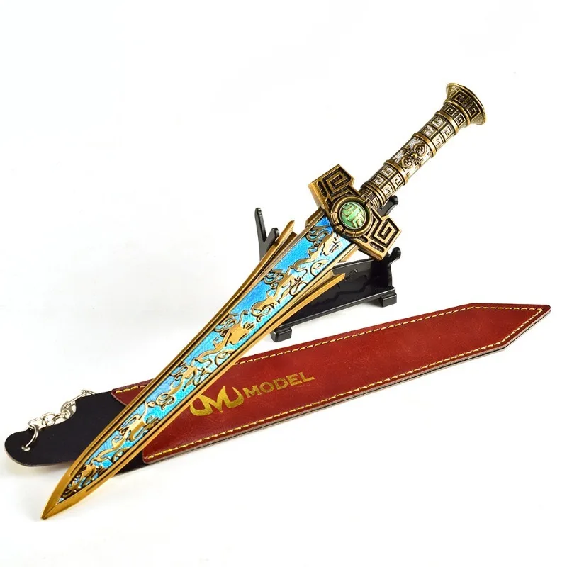 30 センチメートル/11.81 インチクロスファイアゲーム周辺武器モデル第一皇帝の剣メタルレザーカバーバージョン手芸玩具モデル