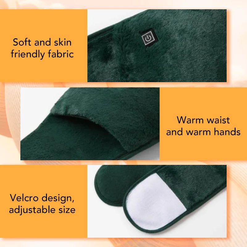 الرحم الاحترار حزام الإناث لوحة التدفئة الحيض الخصر دفئا الباردة حماية الكهربائية USB شحن الجرافين ساخنة اليد الاحترار