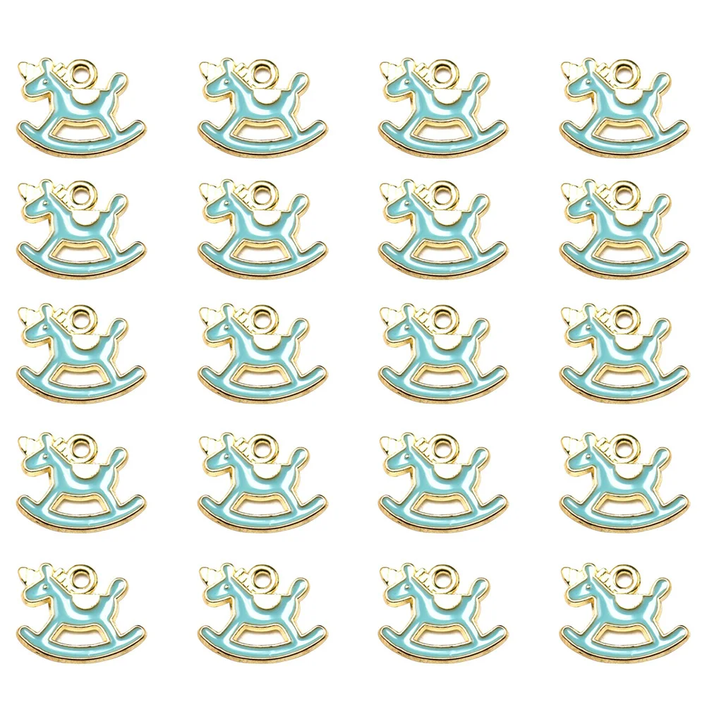 

20Pcs Alloy Carousel Pendants Simple Design Jewelry Making Accessory for Necklace Bracelet Earrings DIY Gift Metal Charm Set