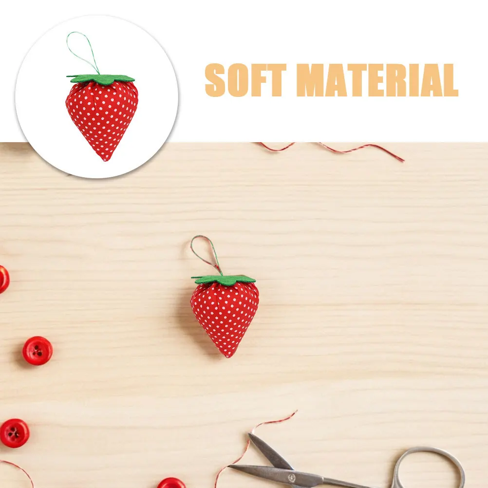 12Pcs Strawberry Shaped Pin Cushion Needle Holder Sewing Tool for Embroidery Cross Stitch Sewing DIY Craft Room Accessory