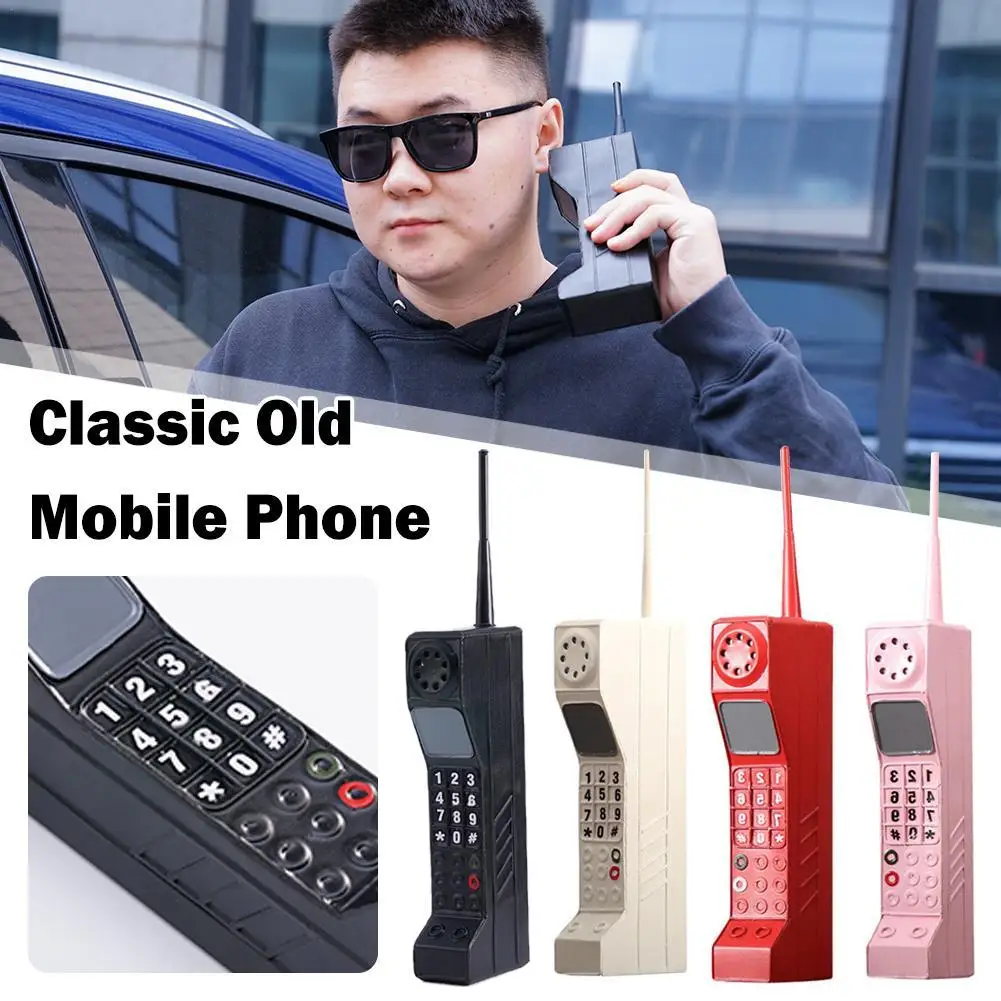 

1pc Retro Mobile Brick Phone Model 80'S 90'S Old Classic Design Telephone Model Metal Vintage Old-Fashioned