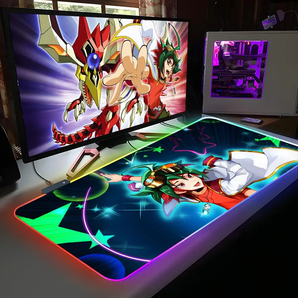 

Yugioh Yuya Sakaki Mouse Pad RGB Rubber Computer Laptop Official Game Colored esports Aesthetic Pretty Fashion Luxury Mat