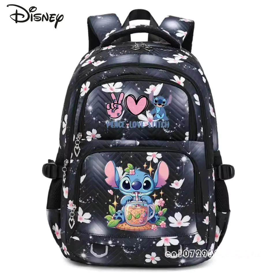 Disney Stitch 2025 New Student Backpack Fashion High Quality Women's Backpack Cartoon Versatile Large Capacity Girls' Backpack