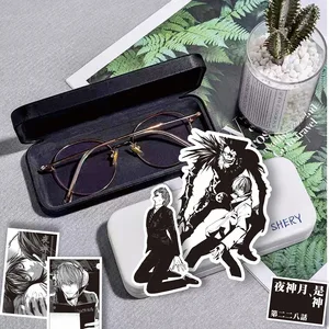 65PCS Anime Death Note Stiker Hitam Putih Stiker Scrapbook Bagasi Laptop Sepeda Koper Mobil Graffiti Stiker Dekorasi Mainan 12 stiker hitam putih penjualan terbaik - №