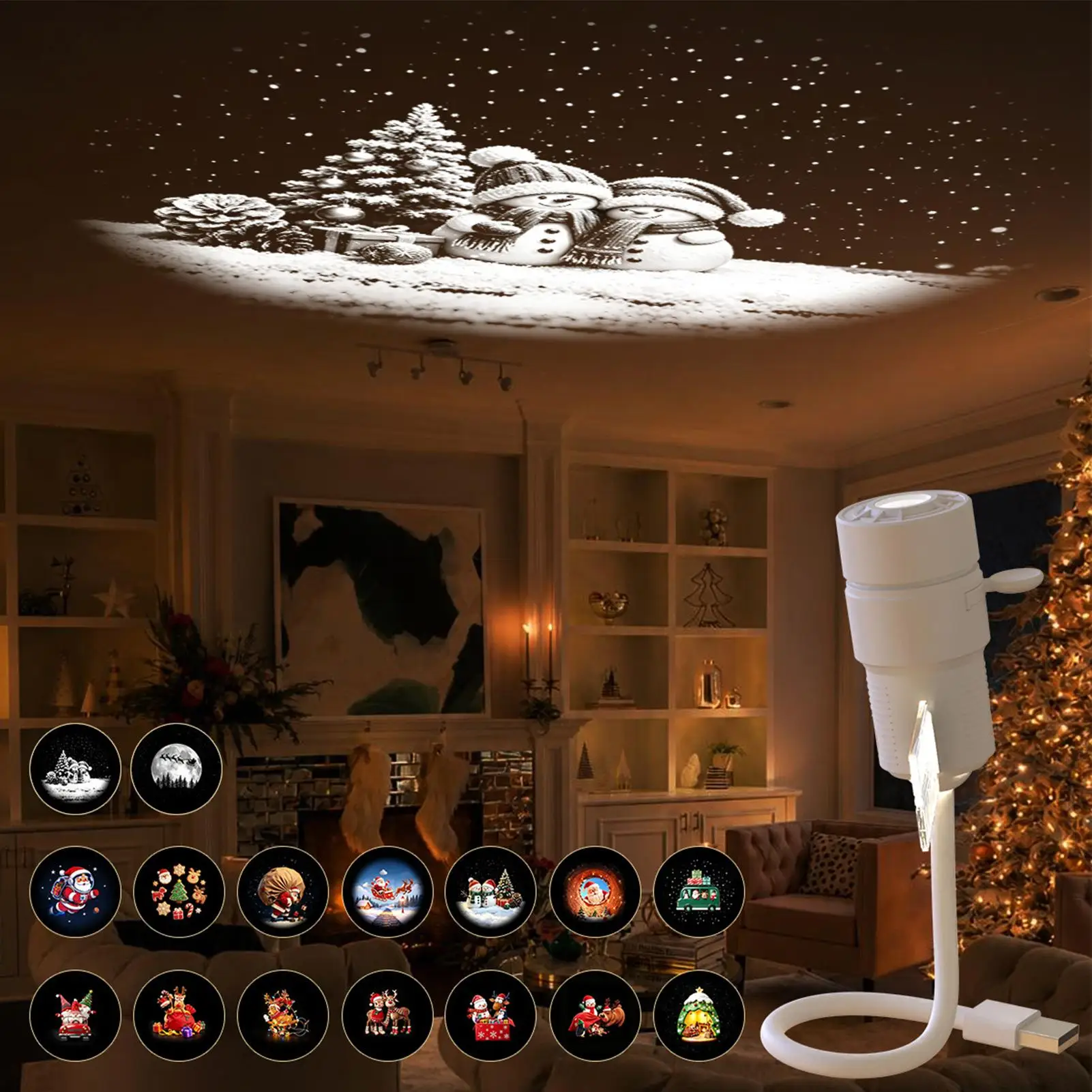 Christmas Light Projector Plug And Play Galaxy Night Light With 16 Films Festive Lamp Projector Home Decor For Kids Adults Home
