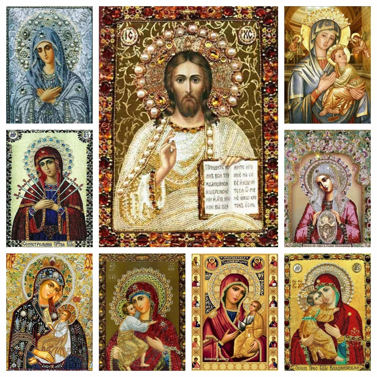 Religion Maria Die Jungfrau Stickerei-Ikone Neue Kollektion 5D Diamantmalerei Stick-Mosaik-Kunst Hobby Großformat Neue Kollektion
