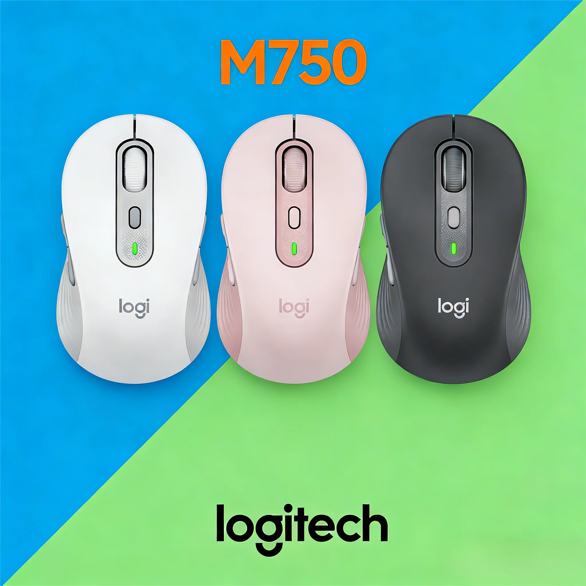 

Беспроводная мышь Bluetooth M750, двухрежимная Logitech, бесшумное передаточное устройство, портативная для делового офиса