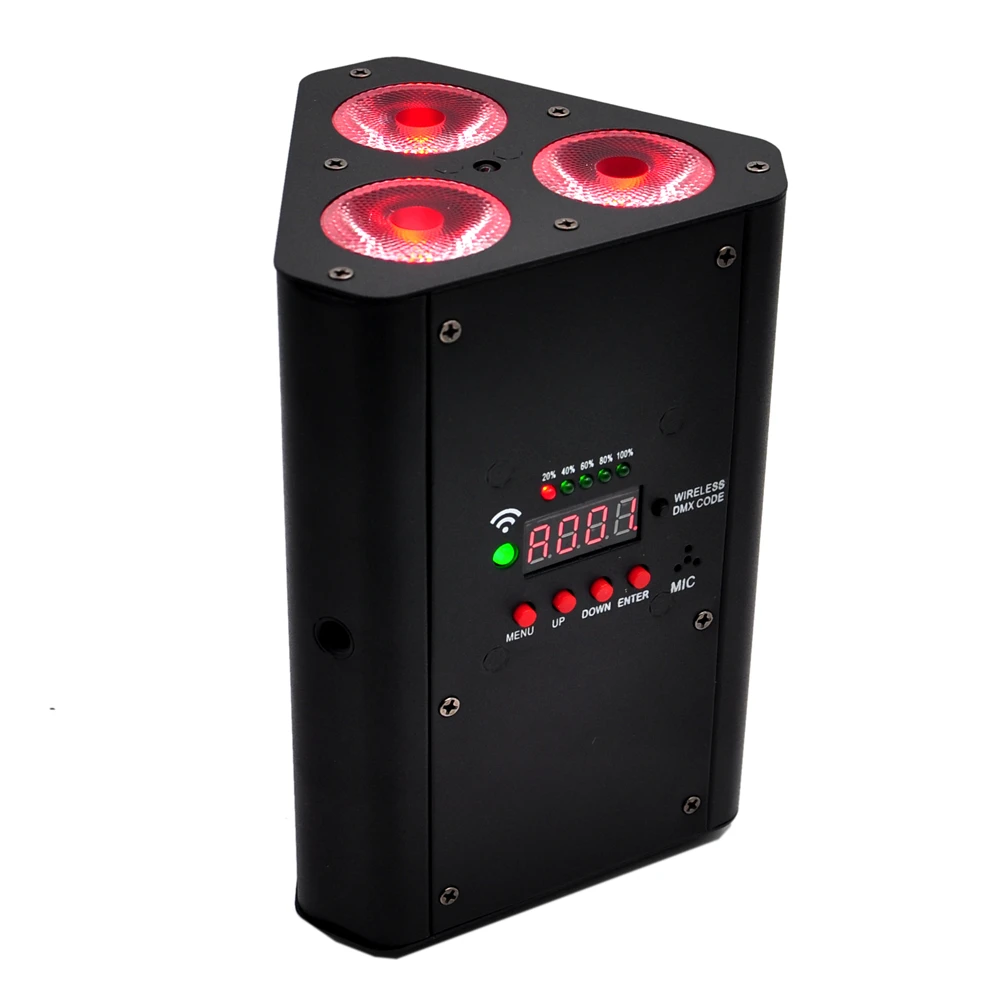 TIPTOP-Lumière LED Par à Batterie LeicAngle, Mini Taille, Infrarouge, Télécommande DMXorgControl, Truss Par, Power IN OUT, 3x12W, RGBW, 4 en 1