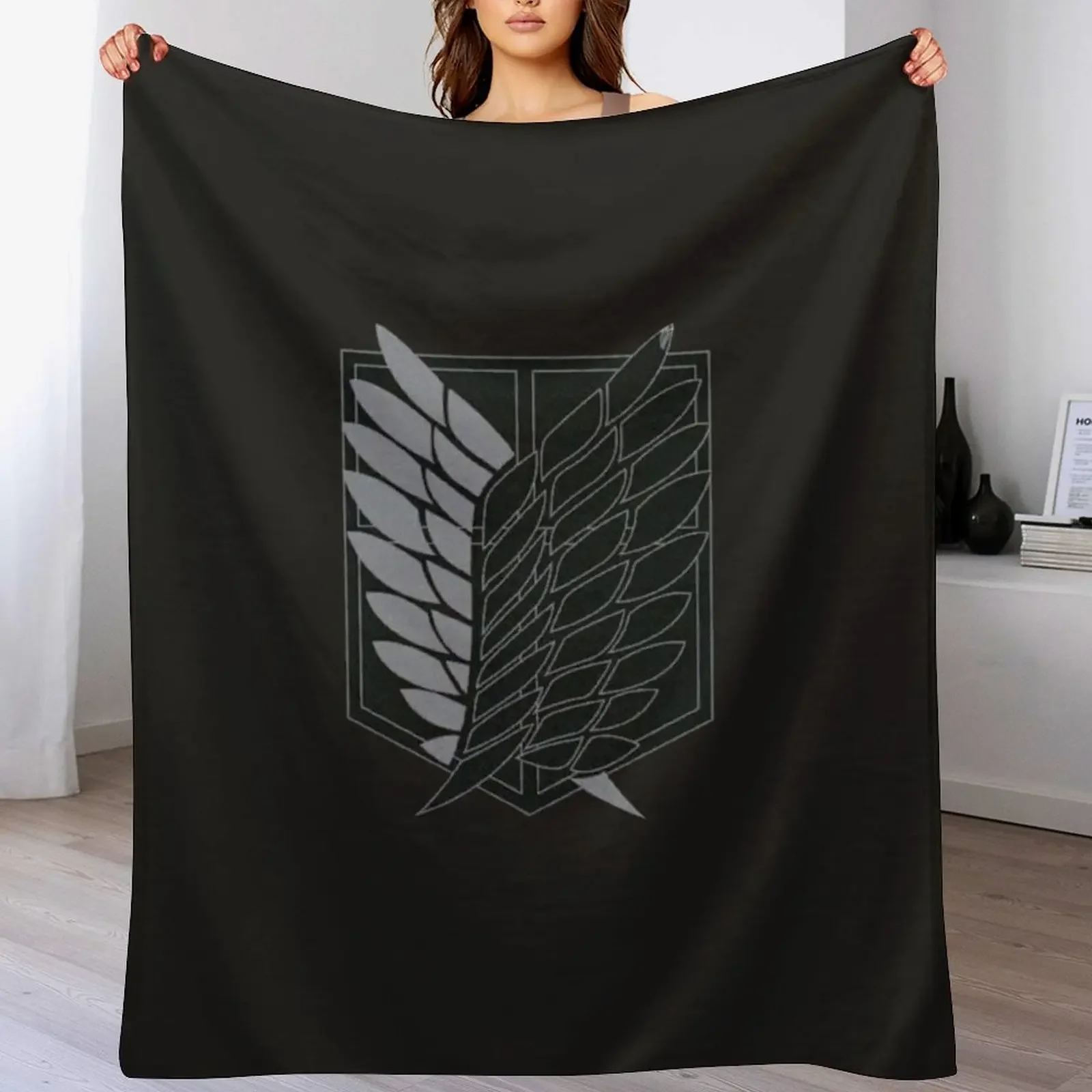 Exploration Battalion - SNK - B&W Classic Throw Blanket Bed Fashionable for winter Blankets