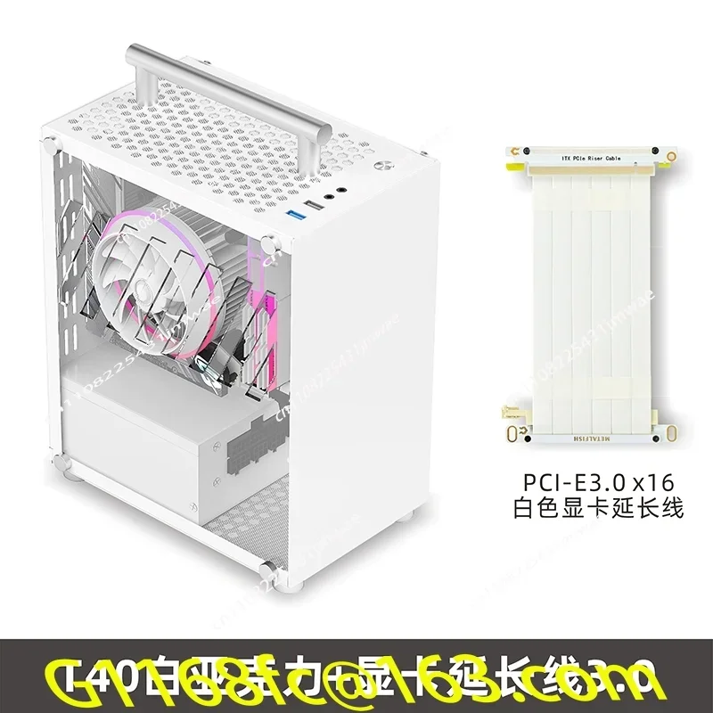 Mini ITX Chassis SFX Power Pink Blue Portable Desktop Side Transparent White Small Chassis part
