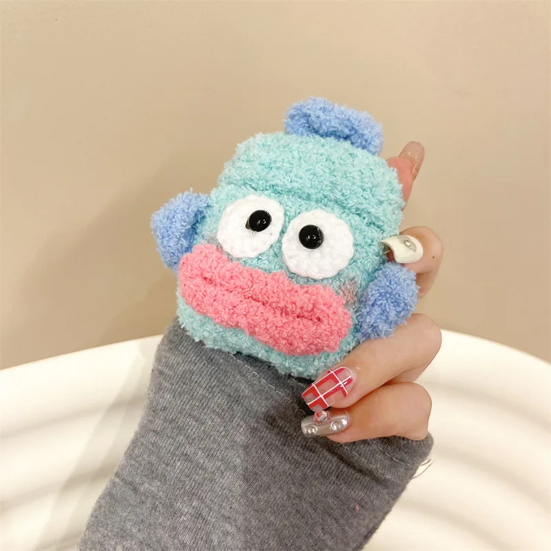 Cute Plush Cartoon Fish Case para Airpods, Bluetooth Earbuds, caixa de carregamento, capa protetora para Airpods Pro 1, 2, 3