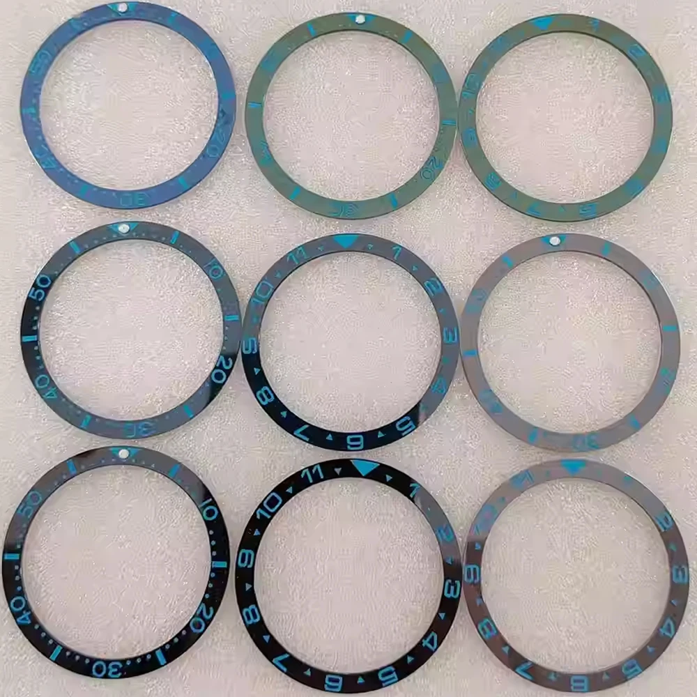 

38mm Ceramic Watch Bezel Insert Ring Slope for 40mm SUB Watch Case Ring Bezel NH35 NH34 Men Watch Parts Repair Accessories