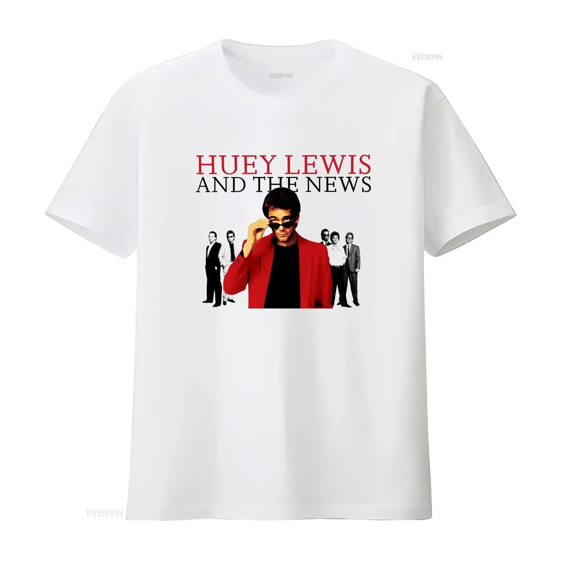 

Футболка Huey Lewis and The News Heart of Rock Roll, белая хлопковая футболка всех размеров 1PT234, винтажный потертый слегка топ для повседневной носки