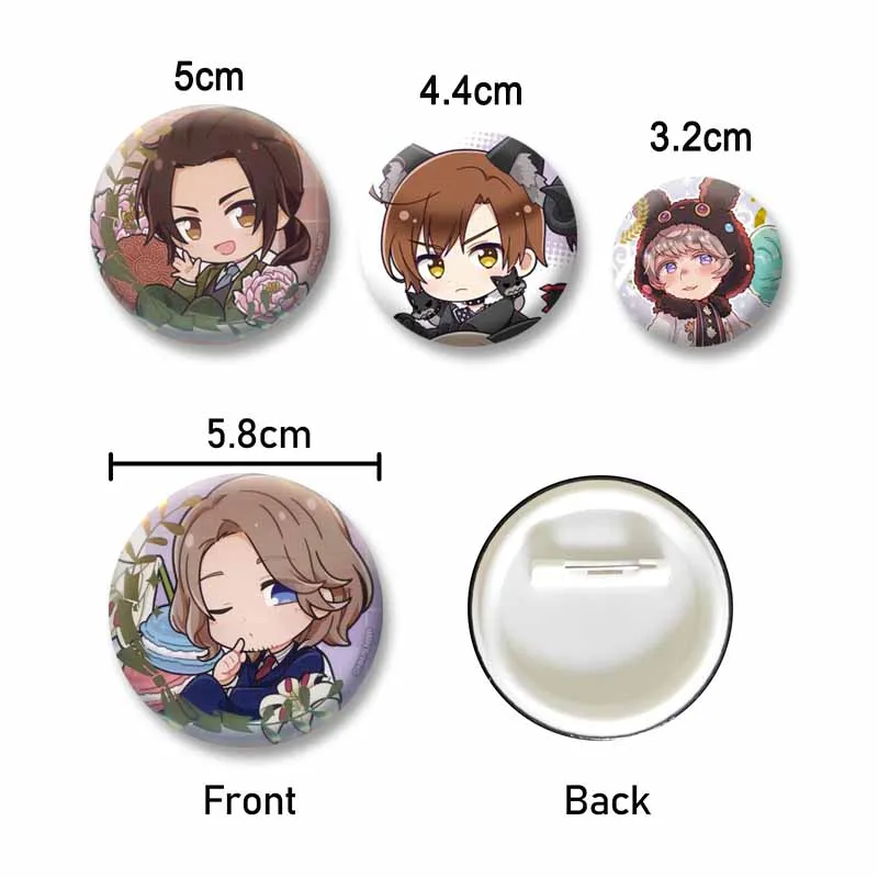 Anime Hetalia World Stars Lapel Pins Cartoon Round Brooch on Bag Hat Decor Cosplay Badge Props Jewelry Accessories Friends Gifts