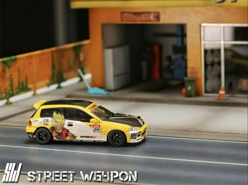 

SW 1:64 EG6 желтый Limited499 Литая под давлением модель коллекционной машины