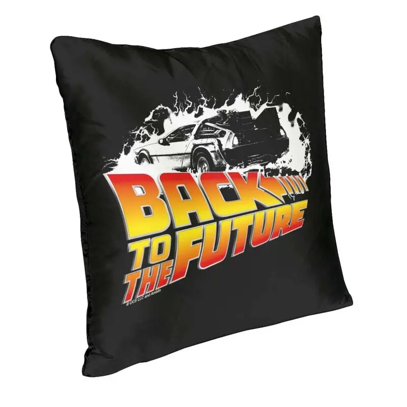 Back To The Future Cushion Covers Sofa Living Room DeLorean Square Throw Pillow Case 45x45