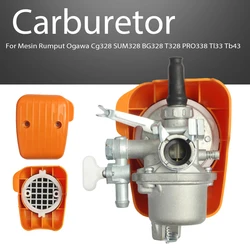Carburetor with Air Filter For Mesin Rumput Ogawa Cg328 SUM328 BG328 T328 PRO338 Tl33 Tb43
