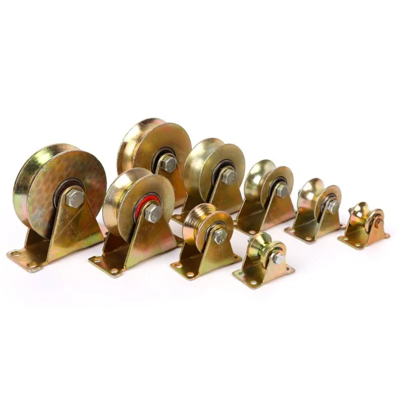 Pulley Track Wheel Color Steel Track Wheel V Type U Type Door Window Track Pulley Sliding Door Bottom Roller