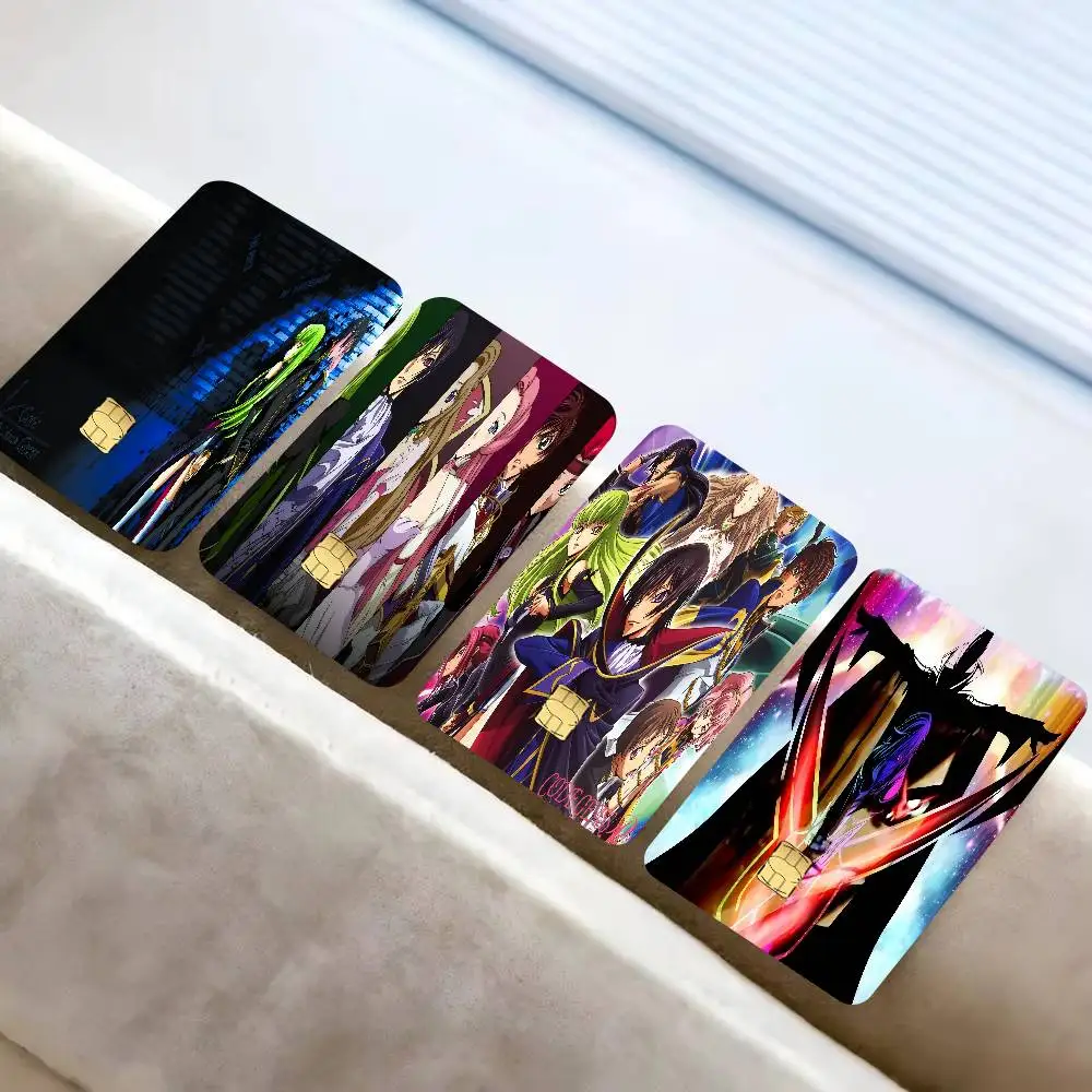 Anime Code Geass   Anmie 4pcs 1Set Sticker Film Skin Cover for Credit Card Debit Bank Card Front