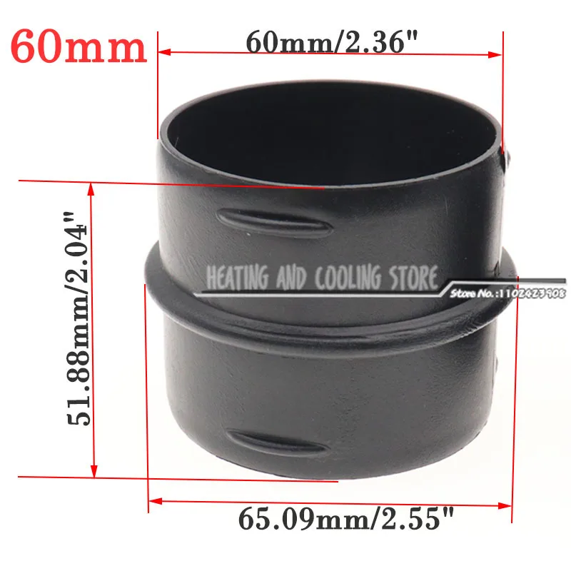 42/60/75/90mm Heater Ducting Reducer Hose Tube L Outlet Exhaust Joiner Connector For Webasto Eberspaecher Diesel Parking Heater