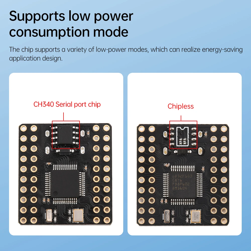 CH340 STM32F103C6T6A STM32F103C8T6 CH32V103C8T6 Mini Microcontroller Development Board Arm Architecture Minimum System Board