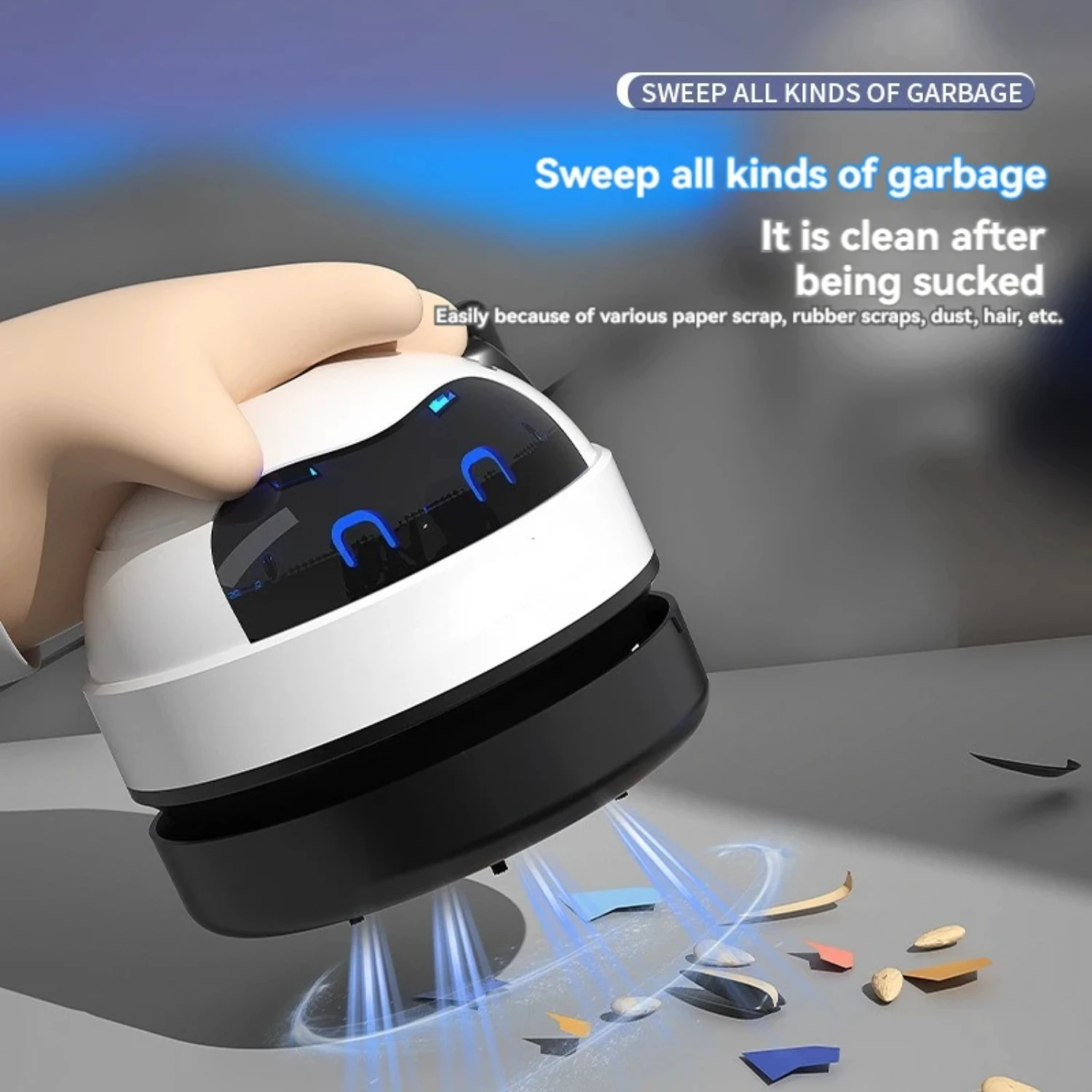 Compact Mini Portable Wireless Desktop Vacuum Cleaner for Students, Rechargeable Stationery Gift - Convenient, Efficient, and Ea