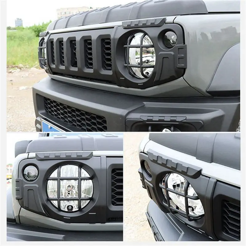 2 قطعة غطاء المصباح الأمامي للسيارة لجيمي JB64 سييرا JB74W 2019-2023 تعديل المصباح الغطاء الواقي