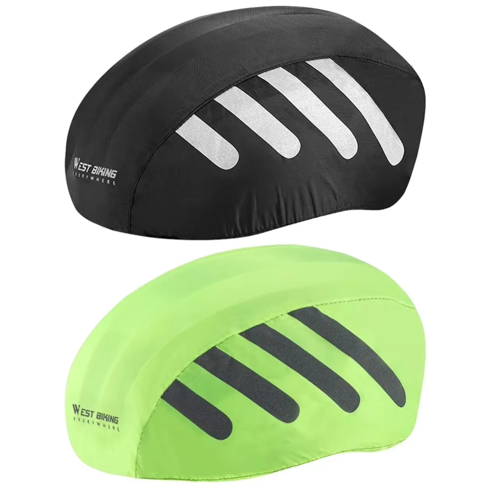 

WEST BIKING Bicycle Helmet Rain Cover Waterproof High Visibility Cycling Safety Cap with Reflective Strip Cycling Ride Gear