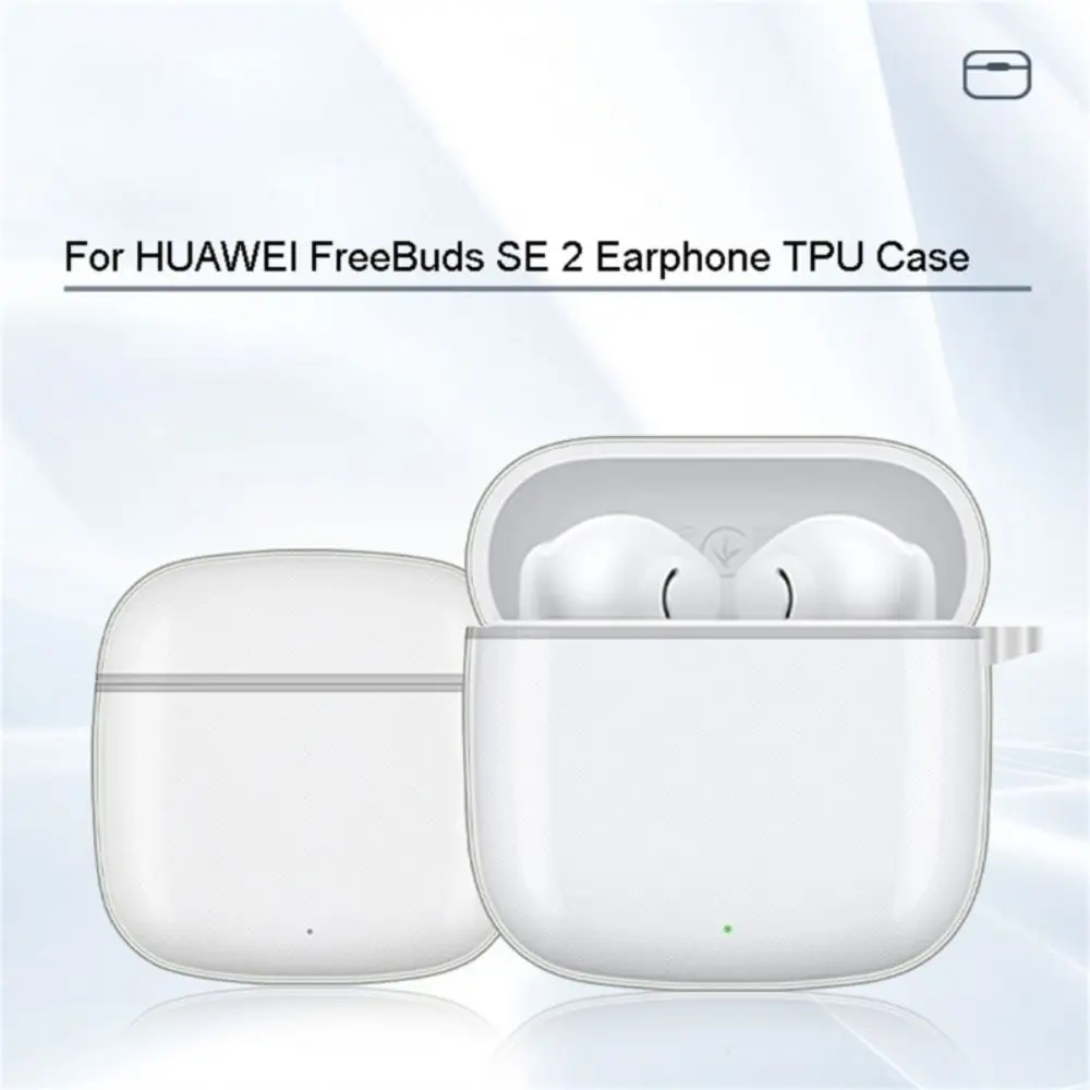 

Clear Protective Case Soft Shockproof TPU Shell Headphone Accessories With Hook Transparent Cover for Huawei FreeBuds SE2