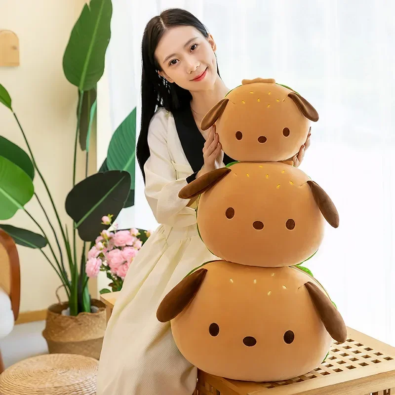 漫画ポチャッコバーガーぬいぐるみパッド入りかわいいクッションスロー枕ハンバーガー装飾子供の誕生日クリスマスギフト