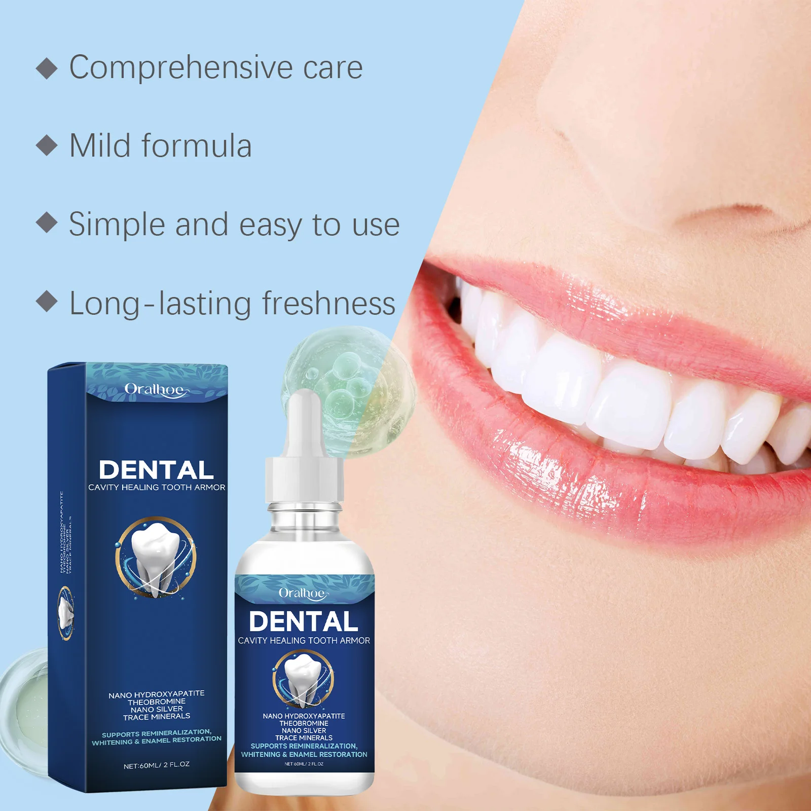 เซรั่มฟอกฟันขาว Oralhoe ขจัดคร - Teeth Whitening Natural บทวิจารณ์และราคา